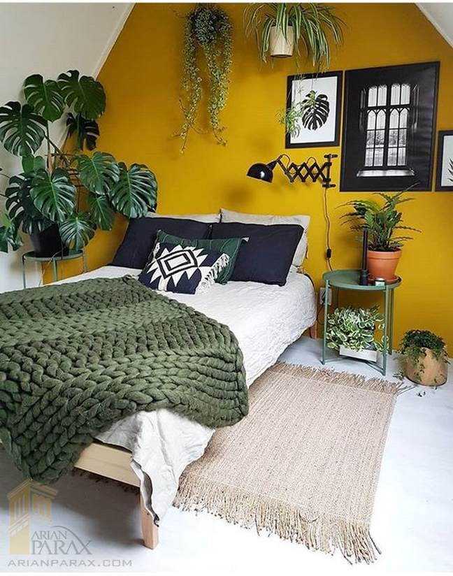 23-a-mustard-accent-wall-and-touches-of-dark-green.jpg